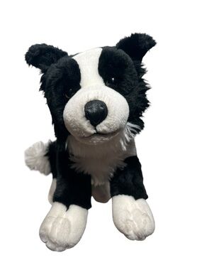 Animal Alley Border Collie Plush Toy Black & White Toys R’ Us Stuffed Animal 15”